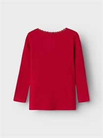 NAME IT Rib Blonde Bluse Kab Jester Red